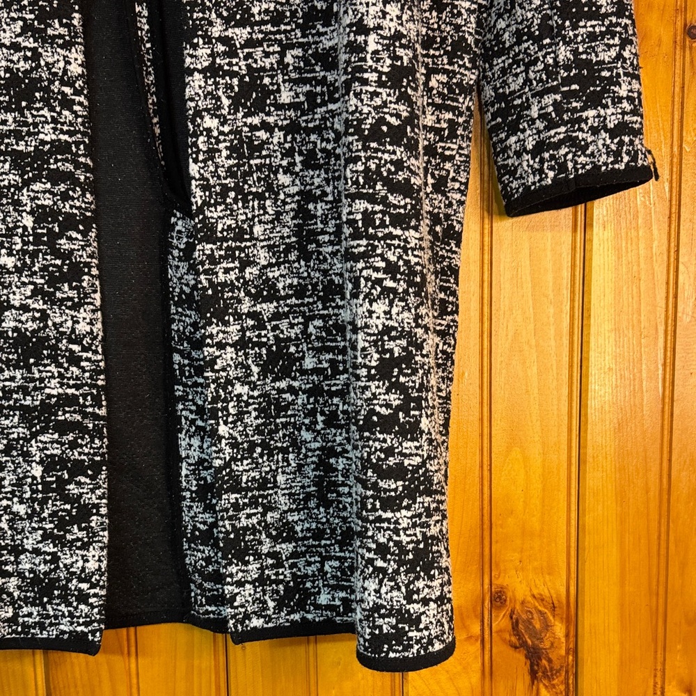 Philosophy from Anthropologie Black and White Knit Long Cardigan - Picture 8 of 11
